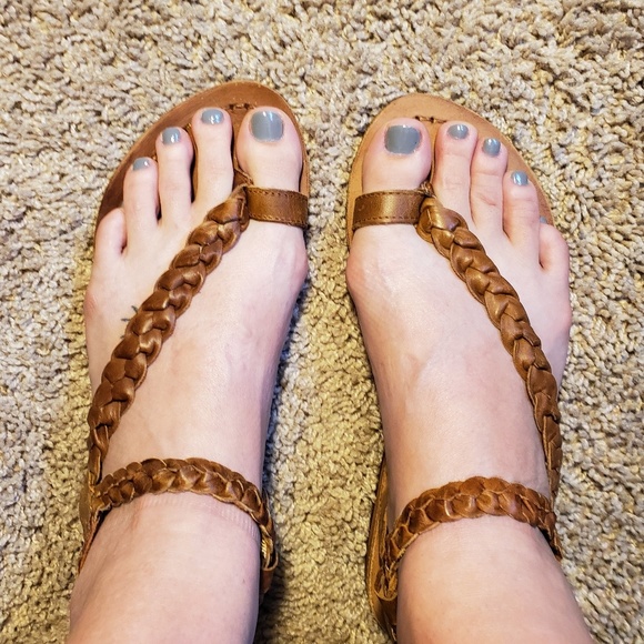 Diba Shoes - Diba Brown Sandles with Braided Straps